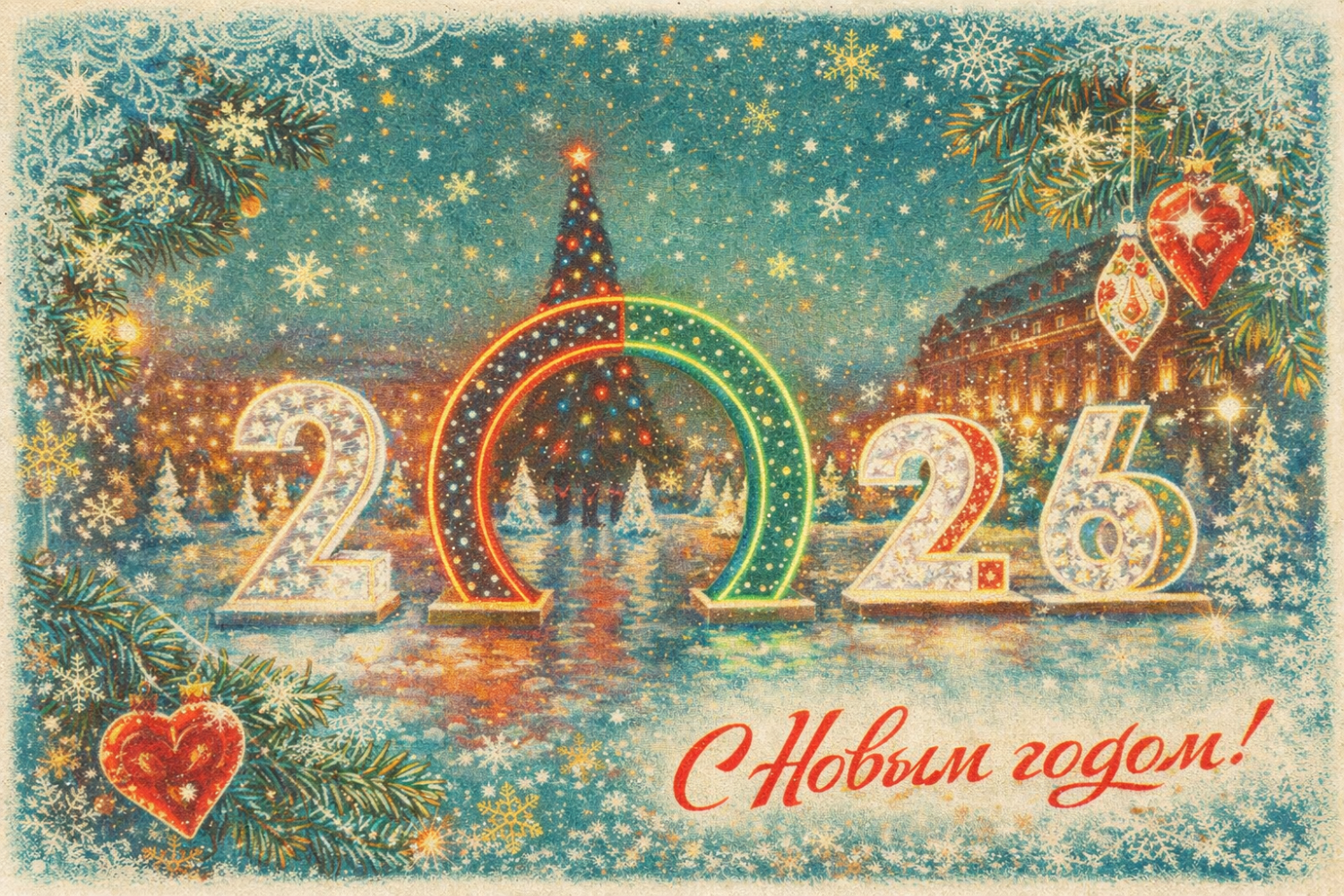 Поздравляем вас с наступающим Новым годом!