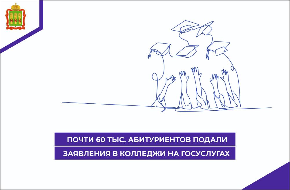 Почти 60 тыс. абитуриентов подали заявления в колледжи на Госуслугах