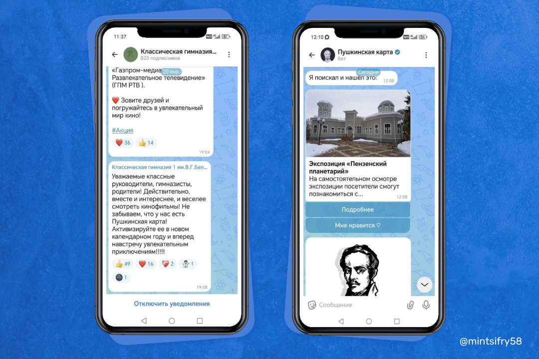 Пензенские школы активно заводят каналы в МАХ
