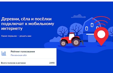 Более 2400 жителей Пензенской области проголосовали за подключение сел и деревень к интернету